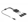 USB Type-A vyriškas į 3 x USB Type-A moteriškas su jungikliu 1 m DeLOCK 86804