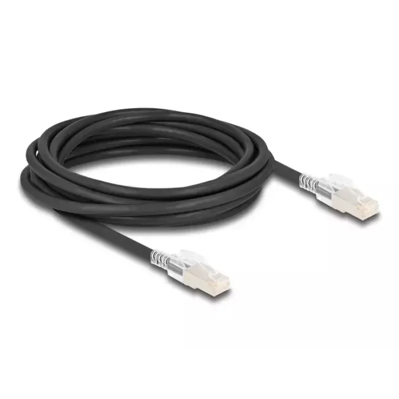Tinklo kabelis DELOCK 80258 Cat6a S/FTP (S-STP) RJ-45 į RJ-45 5 m Juodas