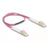 Optical Fiber kabelis DeLOCK LC Duplex to LC Duplex OM4 0.5m