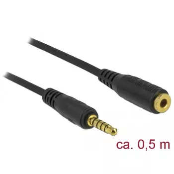 Garso kabelis DeLOCK 85700 0,5 m 3,5 mm juodas