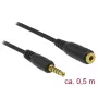 Garso kabelis DeLOCK 85700 0,5 m 3,5 mm juodas