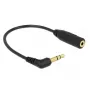 Garso kabelis DeLOCK 0,17 m 2,5 mm/3,5 mm, juodas