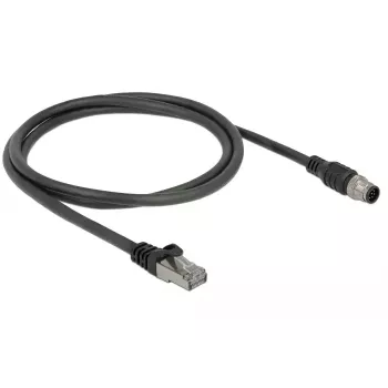 Tinklo kabelis DeLOCK 84922 RJ-45 M12 Cat5e 1 m juodas