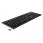 Klaviatūra DeLOCK 12671 Office RF Wireless QWERTZ vokiška juoda