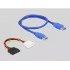 DeLOCK PCI Express x1 į 2 x PCI 32 bitų lizdų praplėtimo plokštė, 60 cm kabelis