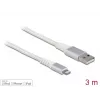 DeLOCK USB duomenų ir maitinimo kabelis, skirtas iPhone, iPad, iPod, 3 m, Lightning