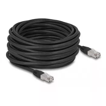 Tinklo kabelis DeLOCK RJ45 Cat.6A S/FTP 15m juodas
