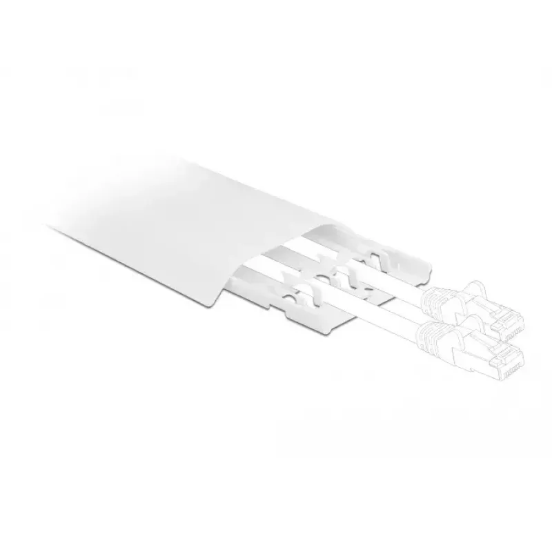 Kabelių kanalas DELOCK 20886, polipropilenas, baltas, 300×85×10 mm, 2 vnt.