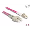 DeLOCK optinis kabelis LC Duplex į SC Duplex OM4 1 m