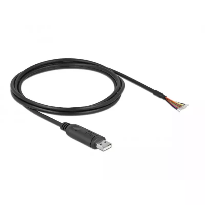 Adapterio laidas USB 2.0 Type-A į nuoseklųjį RS-232 DeLOCK 90416