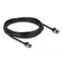 Tinklo kabelis DeLOCK RJ45 Cat.6A S/FTP plonas 5 m juodas