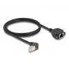 DeLOCK tinklo ilginimo laidas S/FTP RJ45 90° kampuotas prie RJ45 Cat.6A 1 m juodas