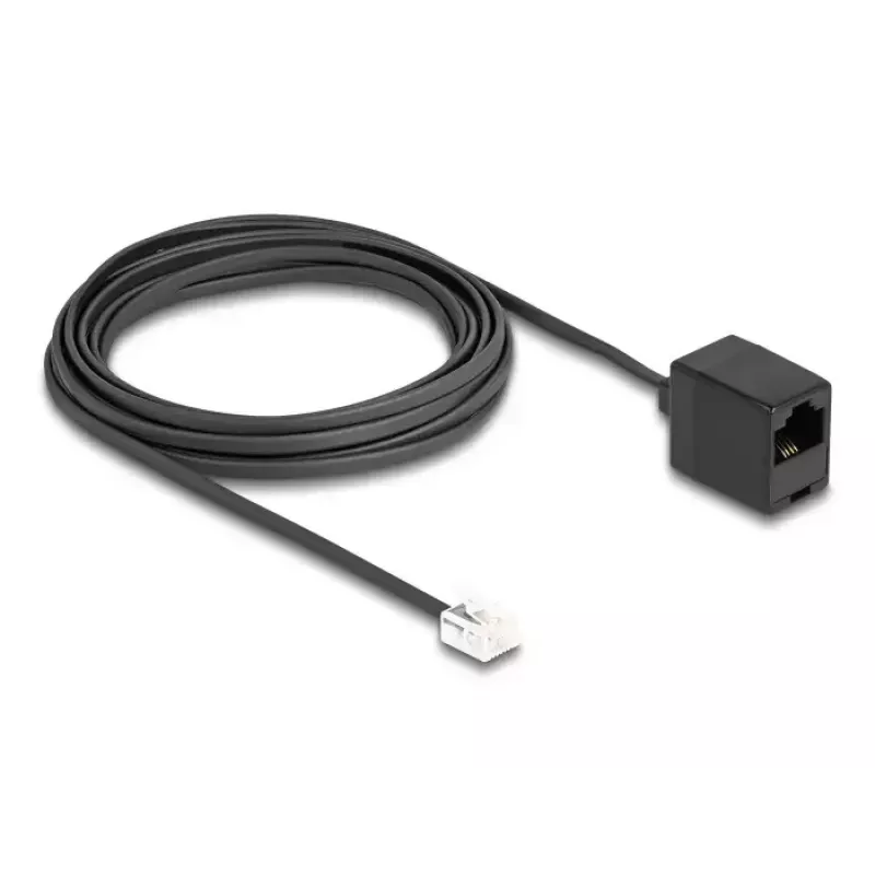 DeLOCK telefono laidas RJ11 kištukas į RJ45 lizdą juodas 5 m