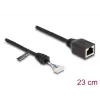 Tinklo kabelis DeLOCK 88006 RJ45 lizdas į kaiščių antgalį, moteriška Cat5e 0,23 m juodas
