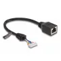 Tinklo kabelis DeLOCK 88006 RJ45 lizdas į kaiščių antgalį, moteriška Cat5e 0,23 m juodas