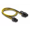 DeLOCK 83004 vidinis maitinimo kabelis 0,5 m PCI-E 6 kontaktų į 2 x 6+2 kontaktus
