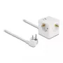 DeLOCK 11502 maitinimo prailginimas 1,5 m 3 kintamosios srovės lizdai vidaus patalpoms balta