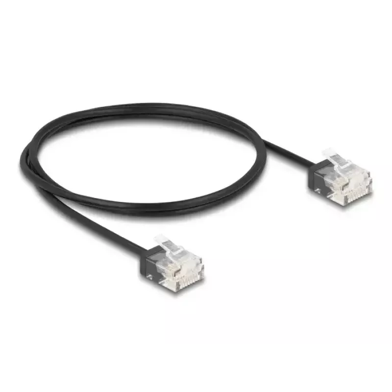 Tinklo kabelis DeLOCK RJ45 Cat.6 UTP 1 m juodas
