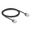 Tinklo kabelis DeLOCK RJ45 Cat.6 UTP Ultra plonas 2m juodas