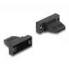 Kabelio gaubtelis DELOCK D-Sub korpusas 9 kontaktų plokščiam kabeliui, plastikinis, juodas, 25×32×14 mm