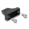 Kabelio gaubtelis DELOCK D-Sub korpusas 9 kontaktų plokščiam kabeliui, plastikinis, juodas, 25×32×14 mm