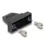 Kabelio gaubtelis DELOCK D-Sub korpusas 9 kontaktų plokščiam kabeliui, plastikinis, juodas, 25×32×14 mm