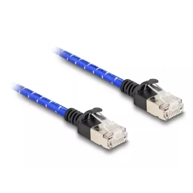 Tinklo kabelis DeLOCK RJ45 Cat.6A 1m Mėlynas