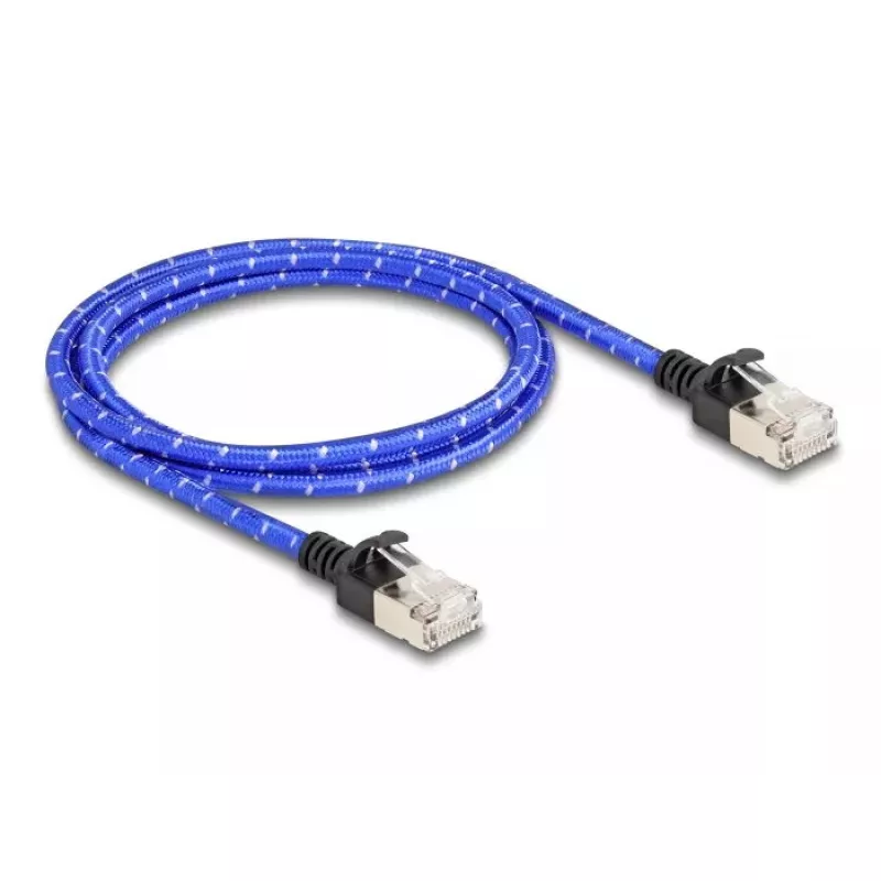 Tinklo kabelis DeLOCK RJ45 Cat.6A 1m Mėlynas