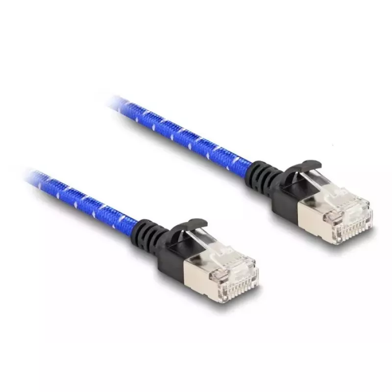 Tinklo kabelis DeLOCK RJ45 2m Cat6A U/FTP mėlynas
