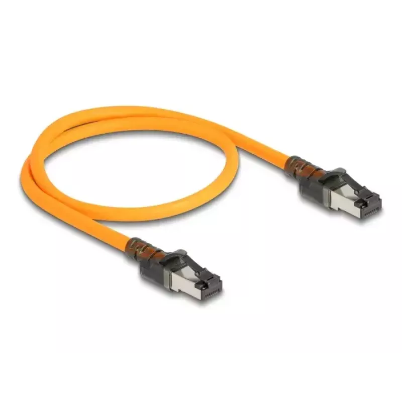 Tinklo kabelis DeLOCK RJ45 80408 RJ-45 Cat6a 2m Oranžinis