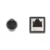 Tinklo kabelis DeLOCK M12 kabelis A koduotas 8 kontaktų kištukas į RJ45 lizdą Cat5e 0,5 m juodas