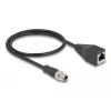 Tinklo kabelis DeLOCK M12 kabelis X-koduotas 8 kontaktų kištukas į RJ45 lizdą Cat5e 0,5 m juodas