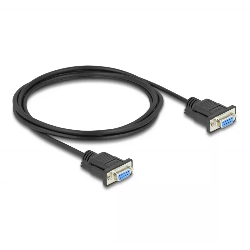 DeLOCK 86824 nuoseklusis kabelis juodas 2 m DB-9