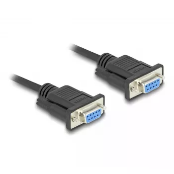 DeLOCK 86824 nuoseklusis kabelis juodas 2 m DB-9