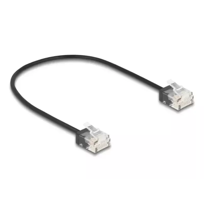 Tinklo kabelis DeLOCK RJ45 Cat.6 UTP 0,3 m Juodas