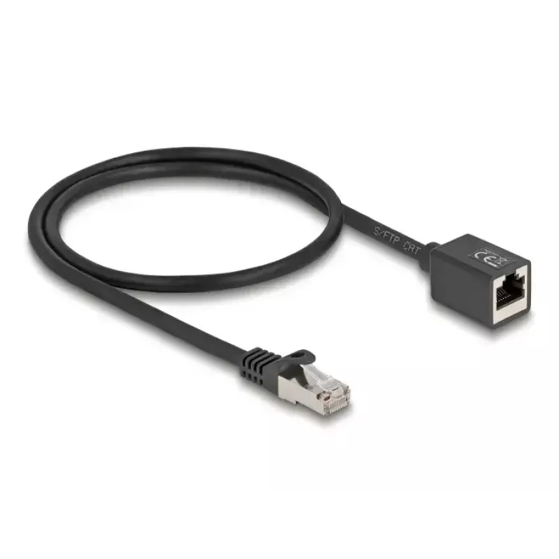 Tinklo kabelis DeLOCK 88052 RJ-45 Cat6a 0,5m juodas