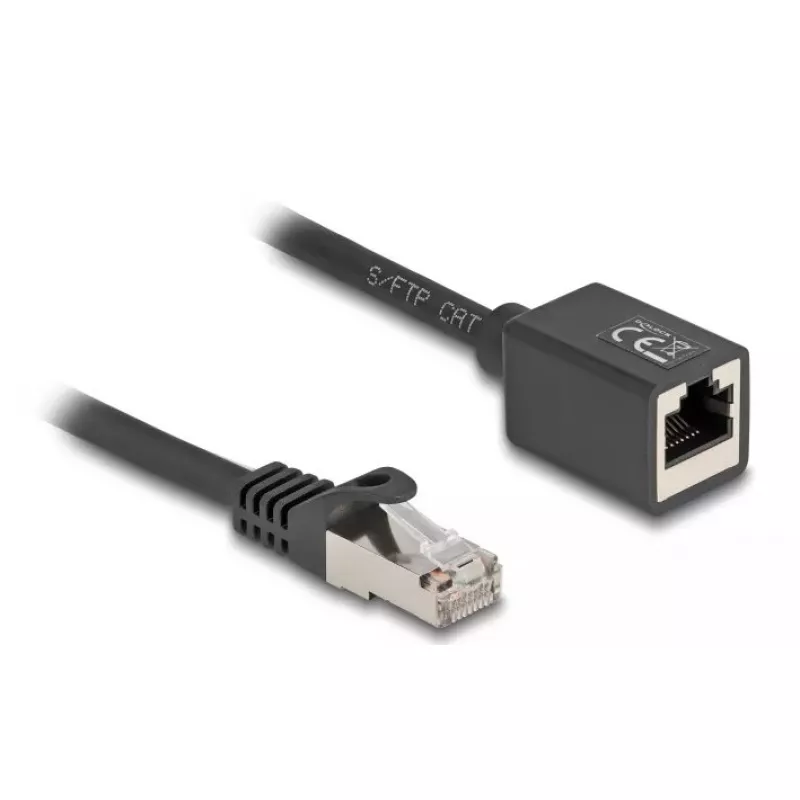 Tinklo kabelis DeLOCK 88052 RJ-45 Cat6a 0,5m juodas