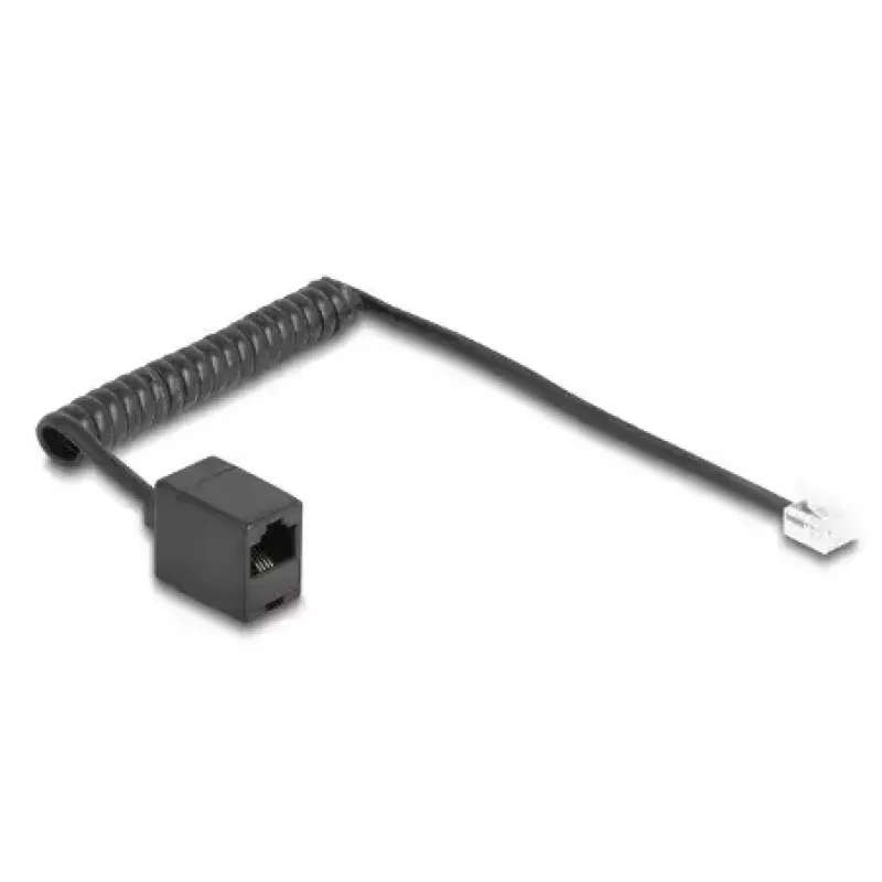 DeLOCK 88720 telefono kabelis 1 m Juodas RJ-11 RJ-45