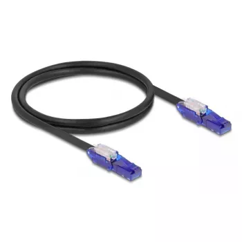 Tinklo kabelis DeLOCK 80926 RJ-45 Cat6 1 m juodas violetinis