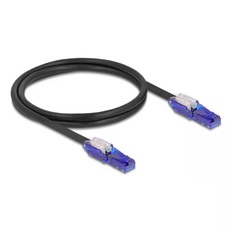 Tinklo kabelis DeLOCK 80926 RJ-45 Cat6 1 m juodas violetinis