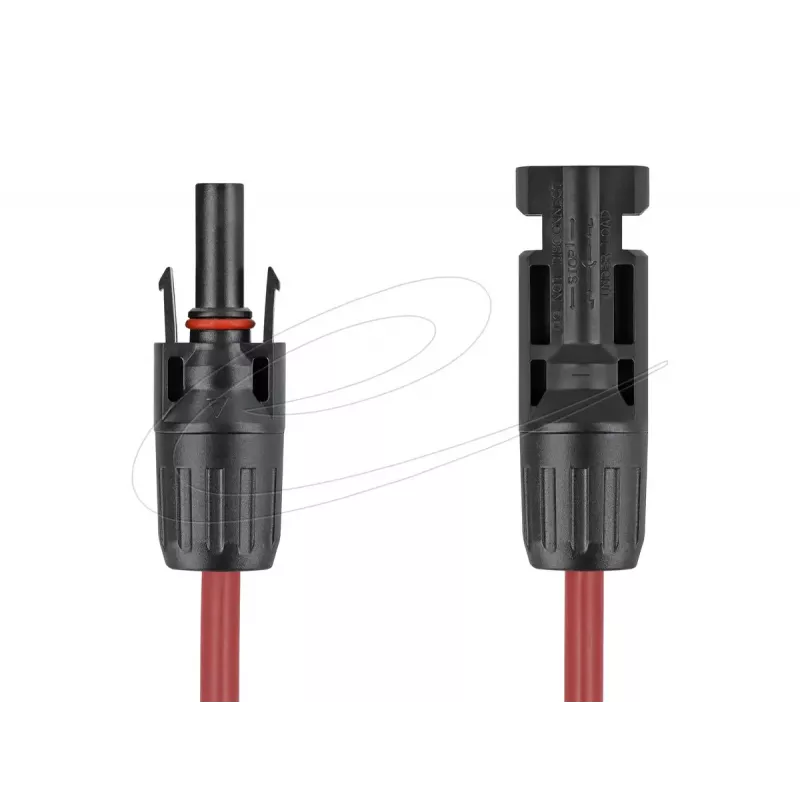 DELOCK 90972 DL4 saulės jungties laidas, kištukas–lizdas, 4 mm², 1 m, raudonas/juodas, 1000 V DC