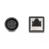 DeLOCK M12 adapterio kabelis D-koduota 4 kontaktų kištukinė jungtis į RJ45 kištukinę jungtį 50 cm