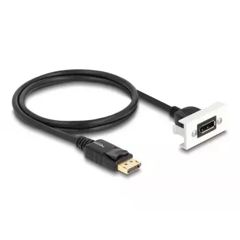 DeLOCK Easy 45 DisplayPort 8K 30 Hz modulis su jungiamuoju laidu 22,5 x 45 mm