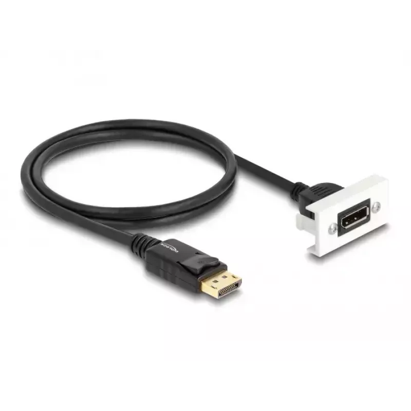 DeLOCK Easy 45 DisplayPort 8K 30 Hz modulis su jungiamuoju laidu 22,5 x 45 mm