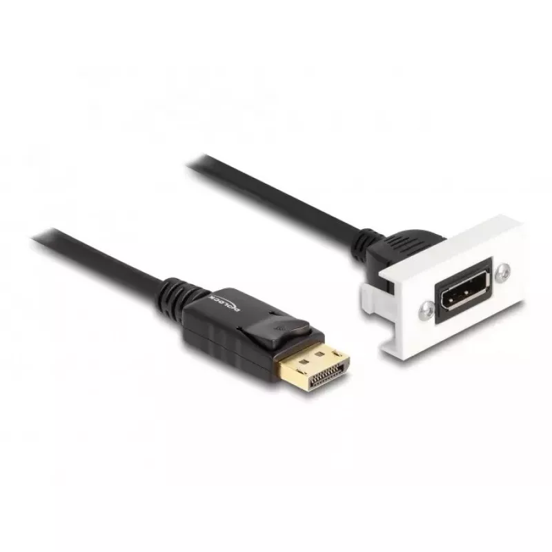 DeLOCK Easy 45 DisplayPort 8K 30 Hz modulis su jungiamuoju laidu 22,5 x 45 mm