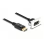 DeLOCK Easy 45 DisplayPort 8K 30 Hz modulis su jungiamuoju laidu 22,5 x 45 mm