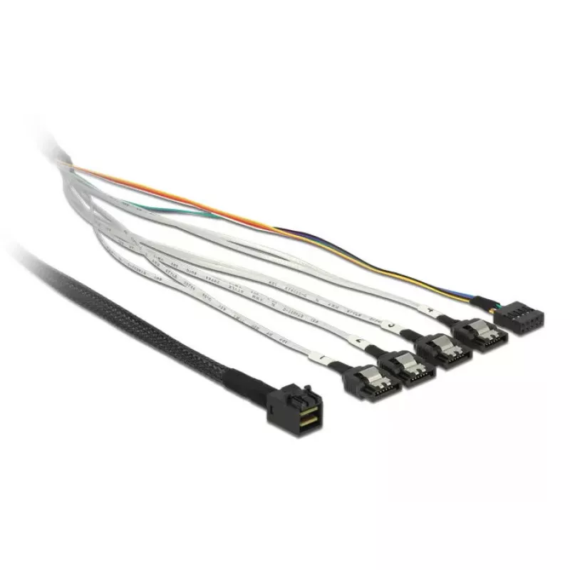 Kabelis DeLOCK 0,5 m SFF-8643/4 x SATA 7p