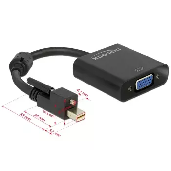 Vaizdo kabelio adapteris DeLOCK 62641 Mini DisplayPort į VGA 0,25 m