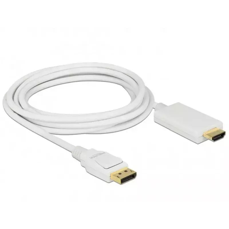 Vaizdo kabelio adapteris DeLOCK 83819 3m DisplayPort HDMI baltas