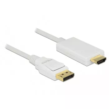 Vaizdo kabelio adapteris DeLOCK 83819 3m DisplayPort HDMI baltas